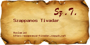 Szappanos Tivadar névjegykártya